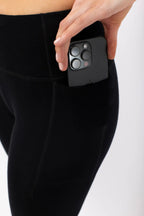 Pocket Merino Wool Rib Tights - Black
