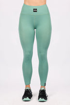 Pocket Merino Wool Rib Tights - Menthe