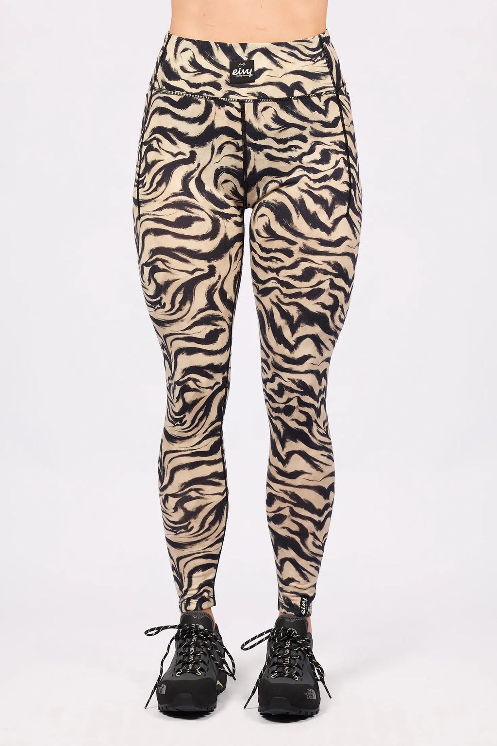 Pocket Merino Wool Tights - Animal Swirl