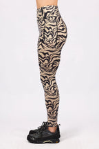 Pocket Merino Wool Tights - Animal Swirl