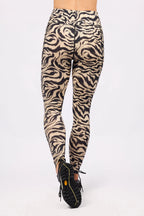 Pocket Merino Wool Tights - Animal Swirl
