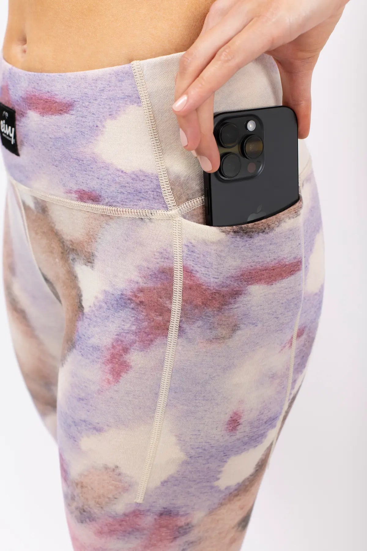 Pocket Merino Wool Tights - Aquarelle