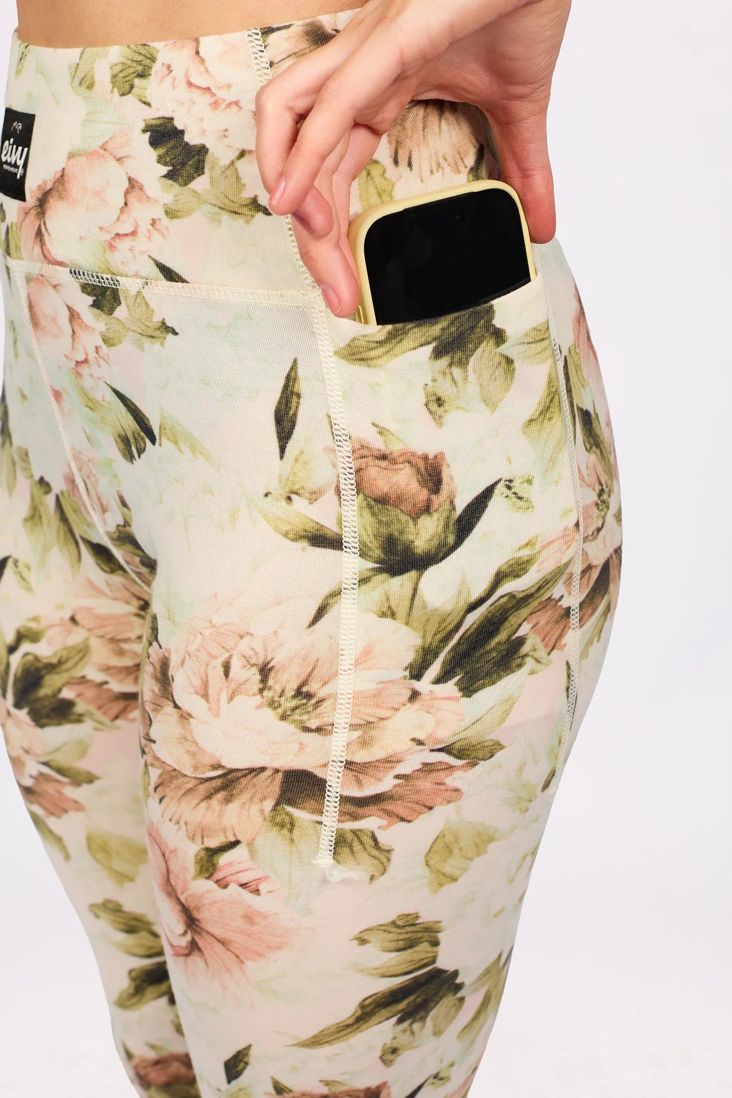 Pocket Merino Wool Tights - Bloom