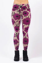 Pocket Merino Wool Tights - Earth Flowers