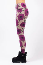 Pocket Merino Wool Tights - Earth Flowers