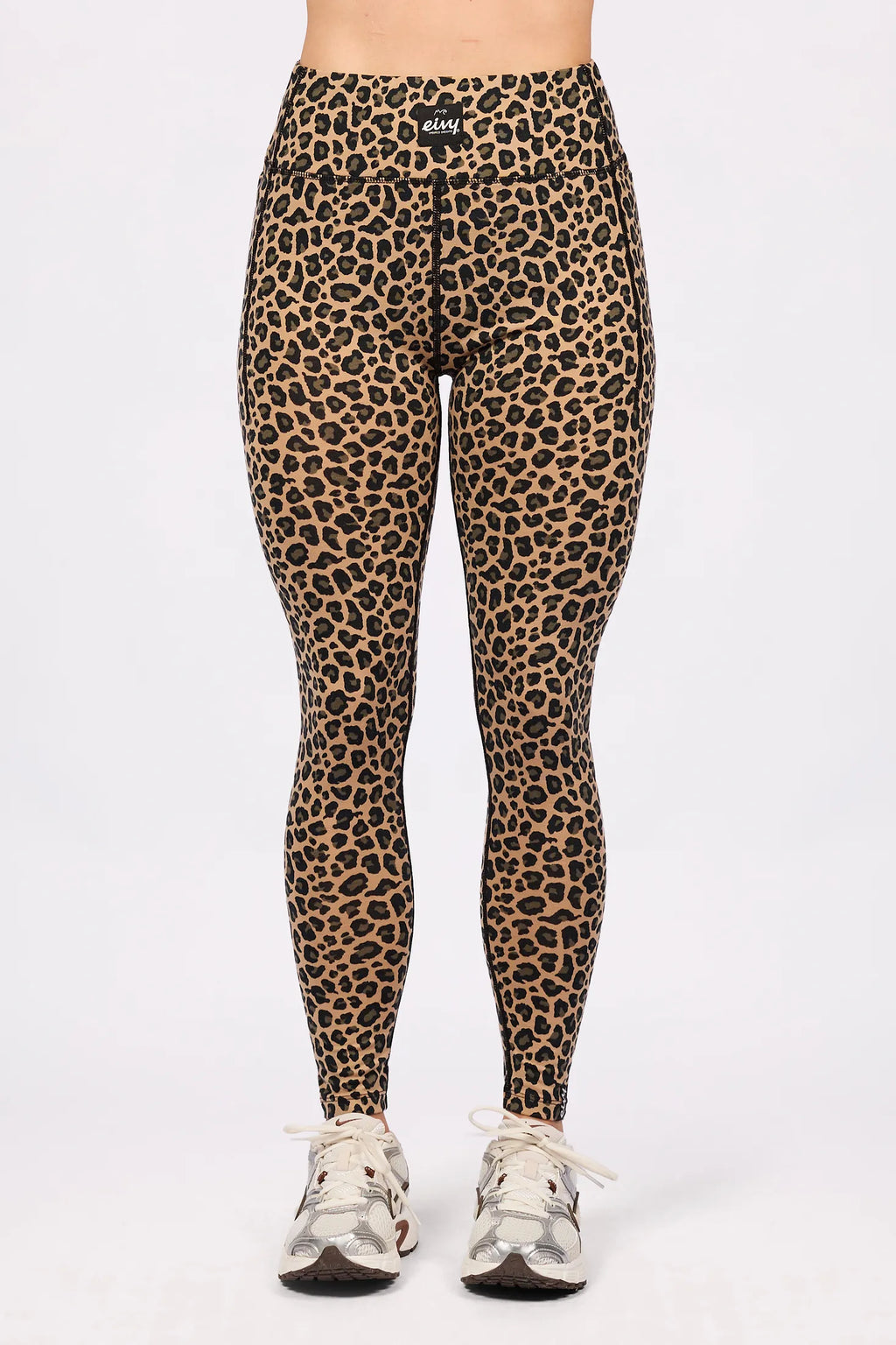 Pocket Merino Wool Tights - Leopard