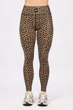 Pocket Merino Wool Tights - Leopard