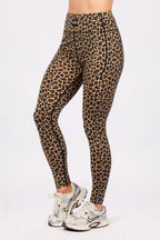 Pocket Merino Wool Tights - Leopard
