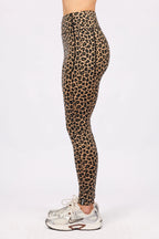 Pocket Merino Wool Tights - Leopard