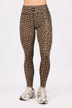 Pocket Merino Wool Tights - Leopard