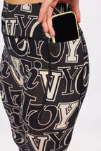Pocket Merino Wool Tights - Typo Black