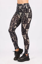 Pocket Merino Wool Tights - Typo Black
