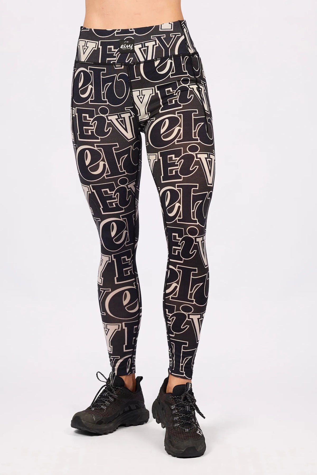 Pocket Merino Wool Tights - Typo Black