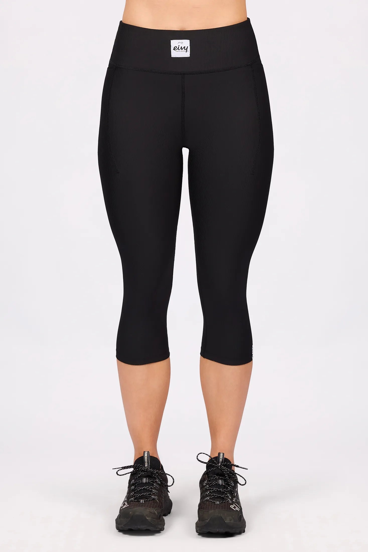 Pocket Rib 3/4 Tights - Black