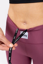 Pocket Rib Tights - Pinkgundy