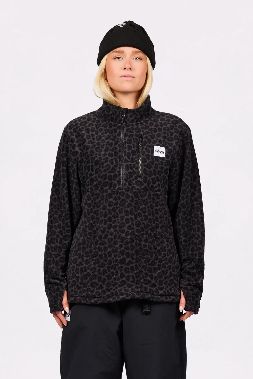 Techlight Halfzip Fleece - Black Leopard