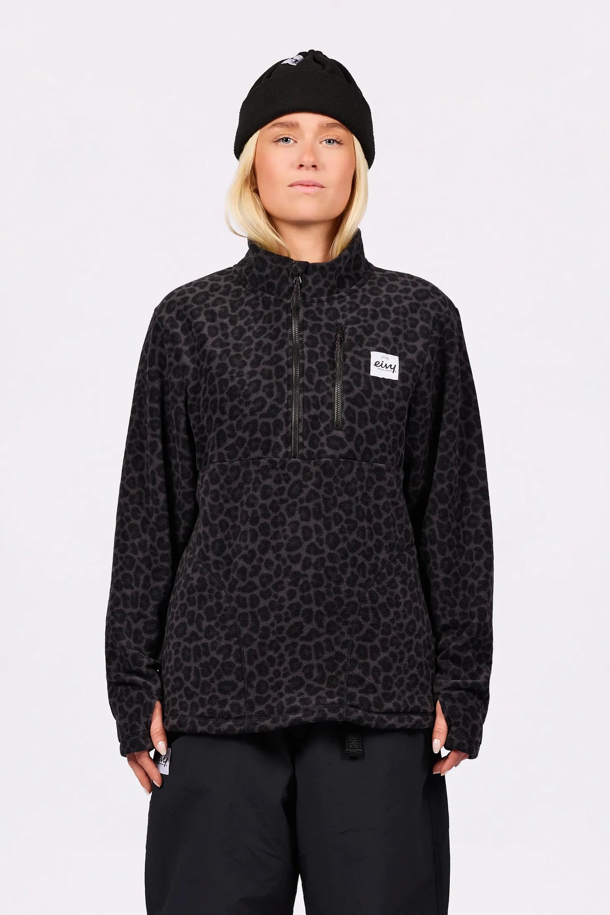 Techlight Halfzip Fleece - Black Leopard