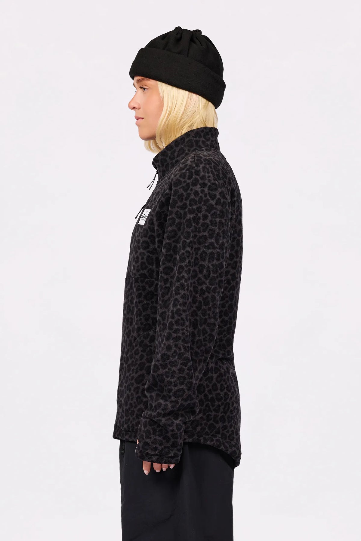 Techlight Halfzip Fleece - Black Leopard