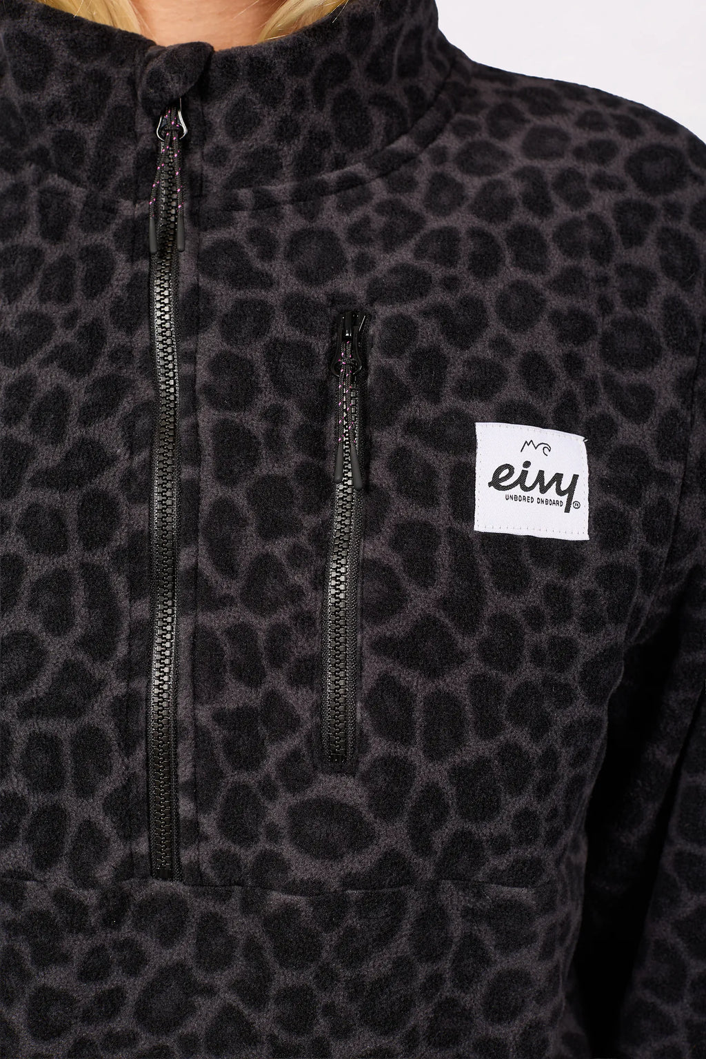 Techlight Halfzip Fleece - Black Leopard