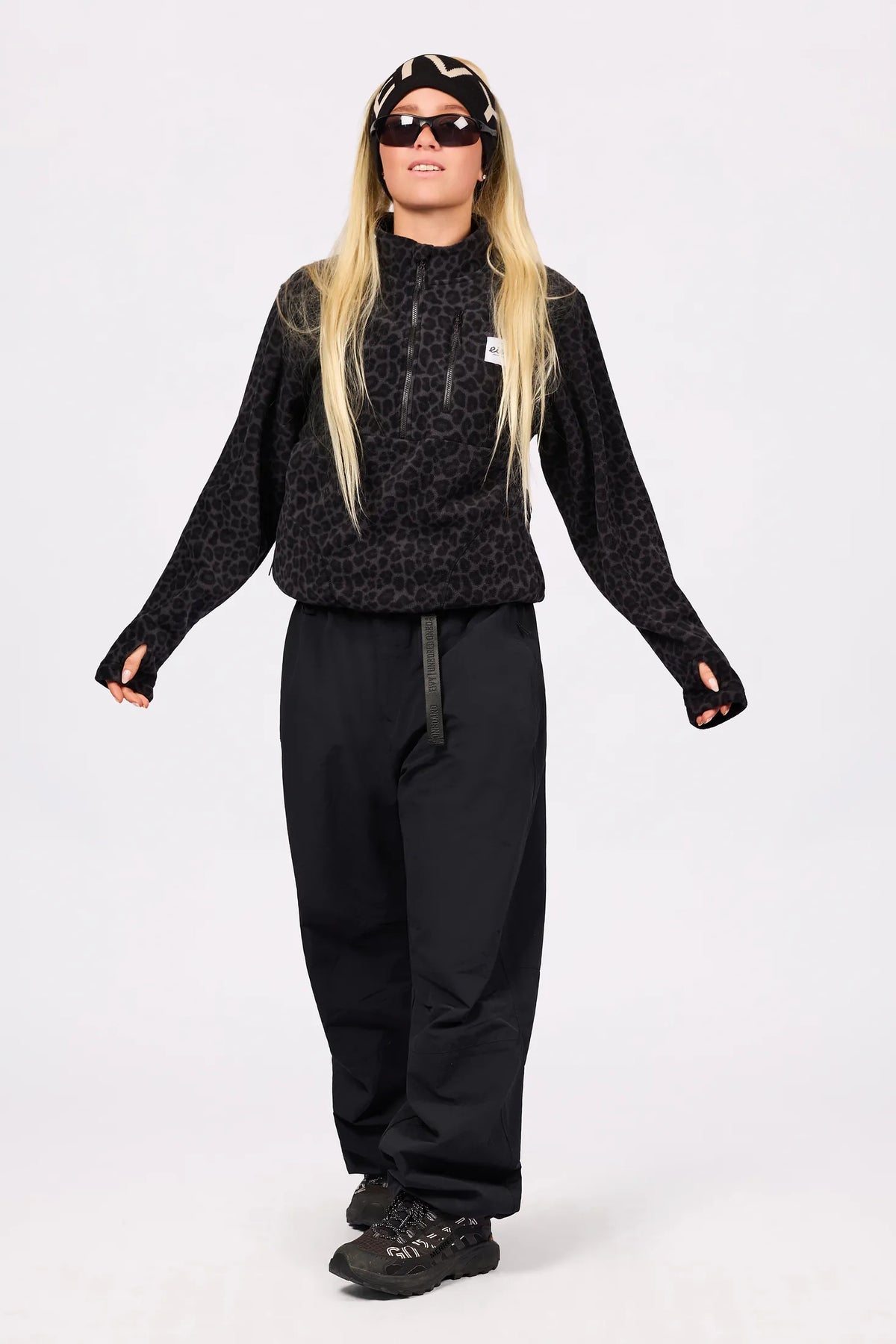 Techlight Halfzip Fleece - Black Leopard