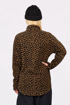Techlight Halfzip Fleece Leopard – women's half zip fleece with collar, image 3
