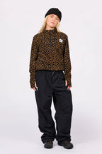 Techlight Halfzip Fleece Leopard – women's half zip fleece with collar, image 5