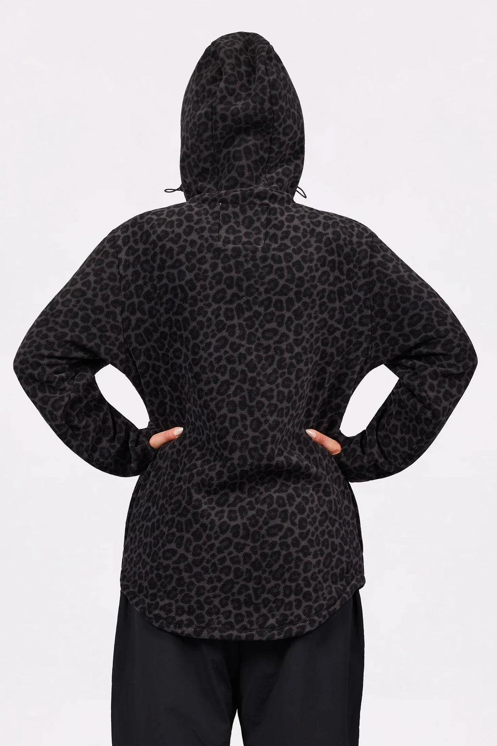 Techlight Ziphood Fleece - Black Leopard