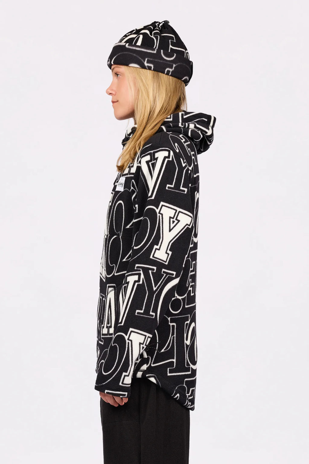 Techlight Ziphood Fleece - Typo Black