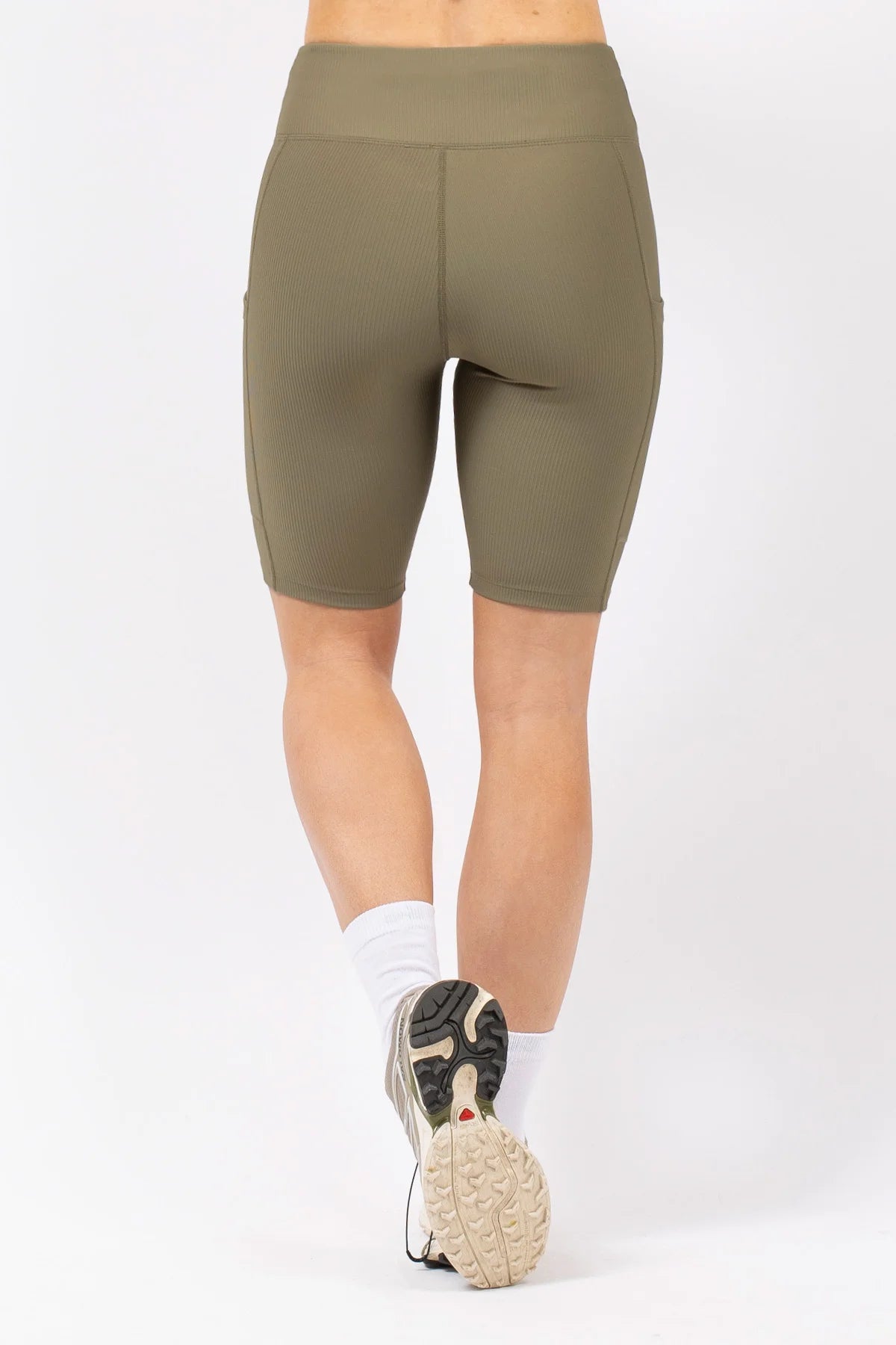Venture Rib Biker Shorts - Olive