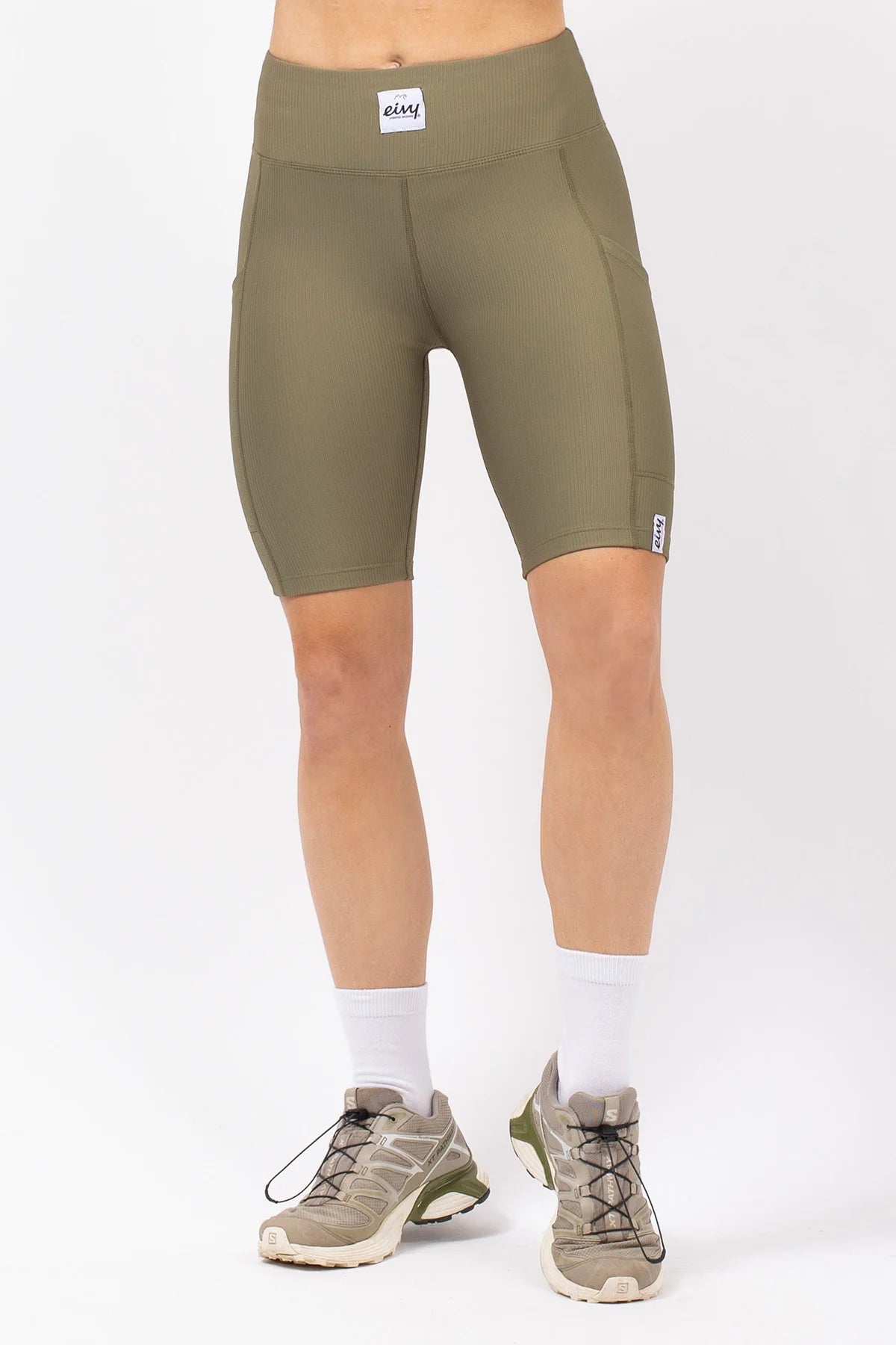 Venture Rib Biker Shorts - Olive