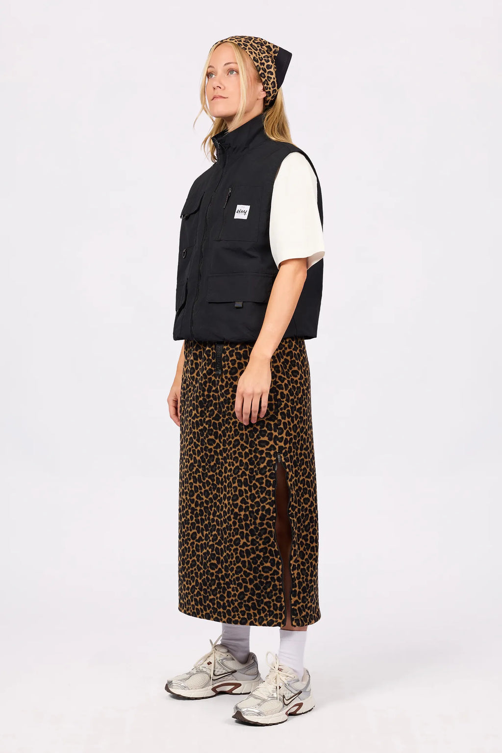 Versa Fleece Mountain Skirt - Leopard