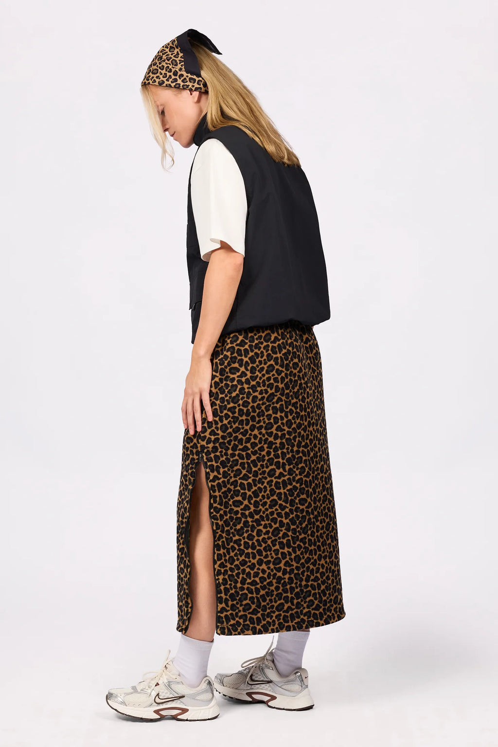 Versa Fleece Mountain Skirt - Leopard