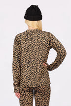 Loose Fit Merino Wool Top Leopard – women's merino wool top, loose fit, image 6