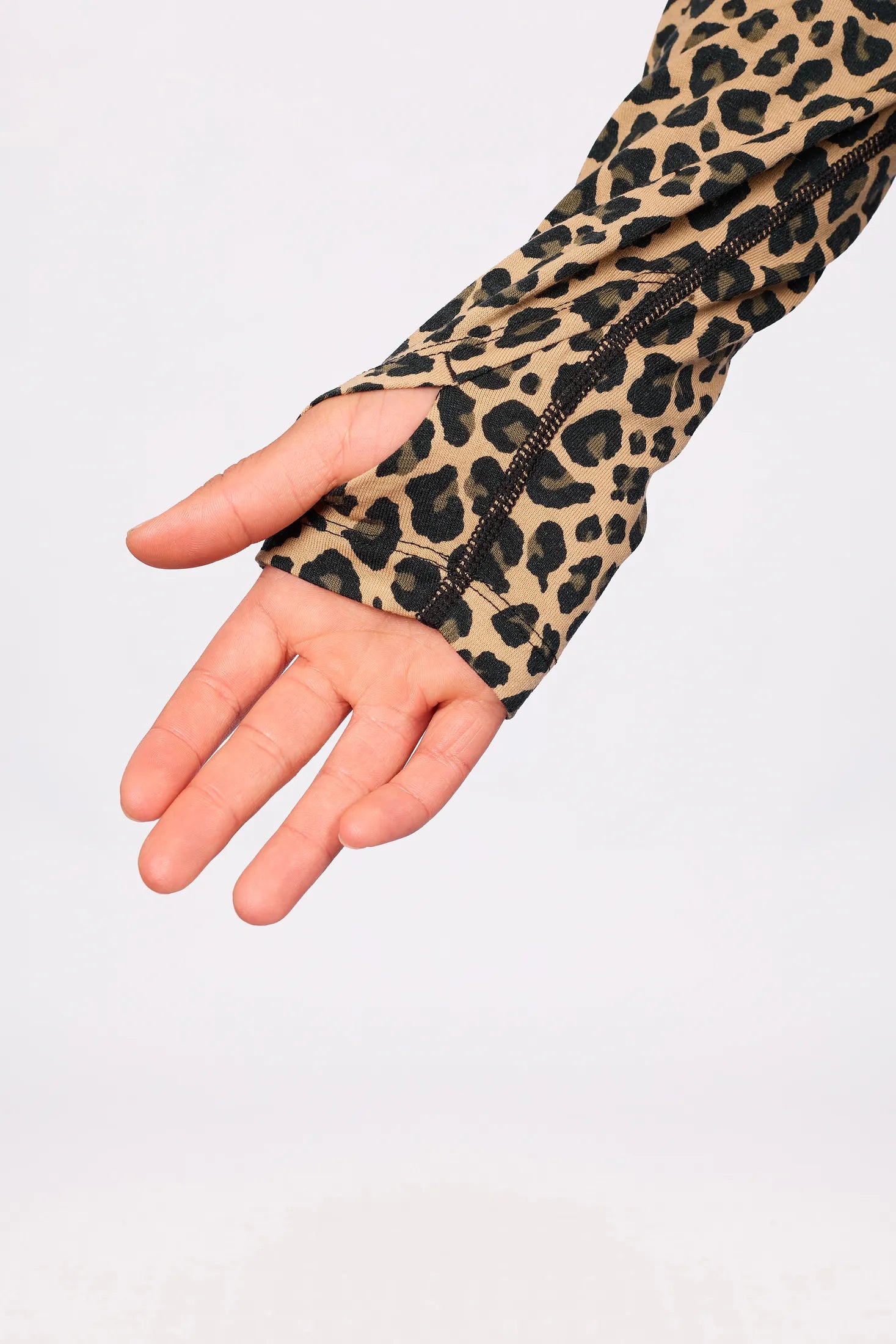 Loose Fit Merino Wool Top - Leopard
