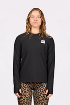 Versa Loose Fit Rib Top - Black