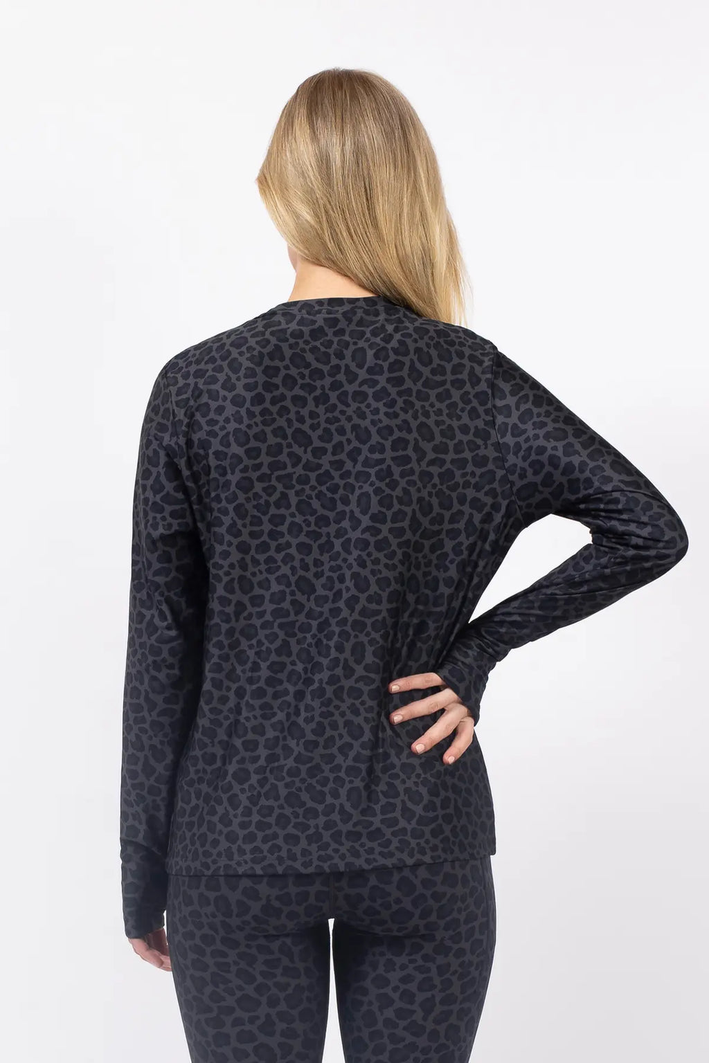 Versa Loose Fit Top - Black Leopard