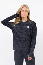 Versa Loose Fit Top - Black Leopard