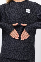 Versa Loose Fit Top - Black Leopard