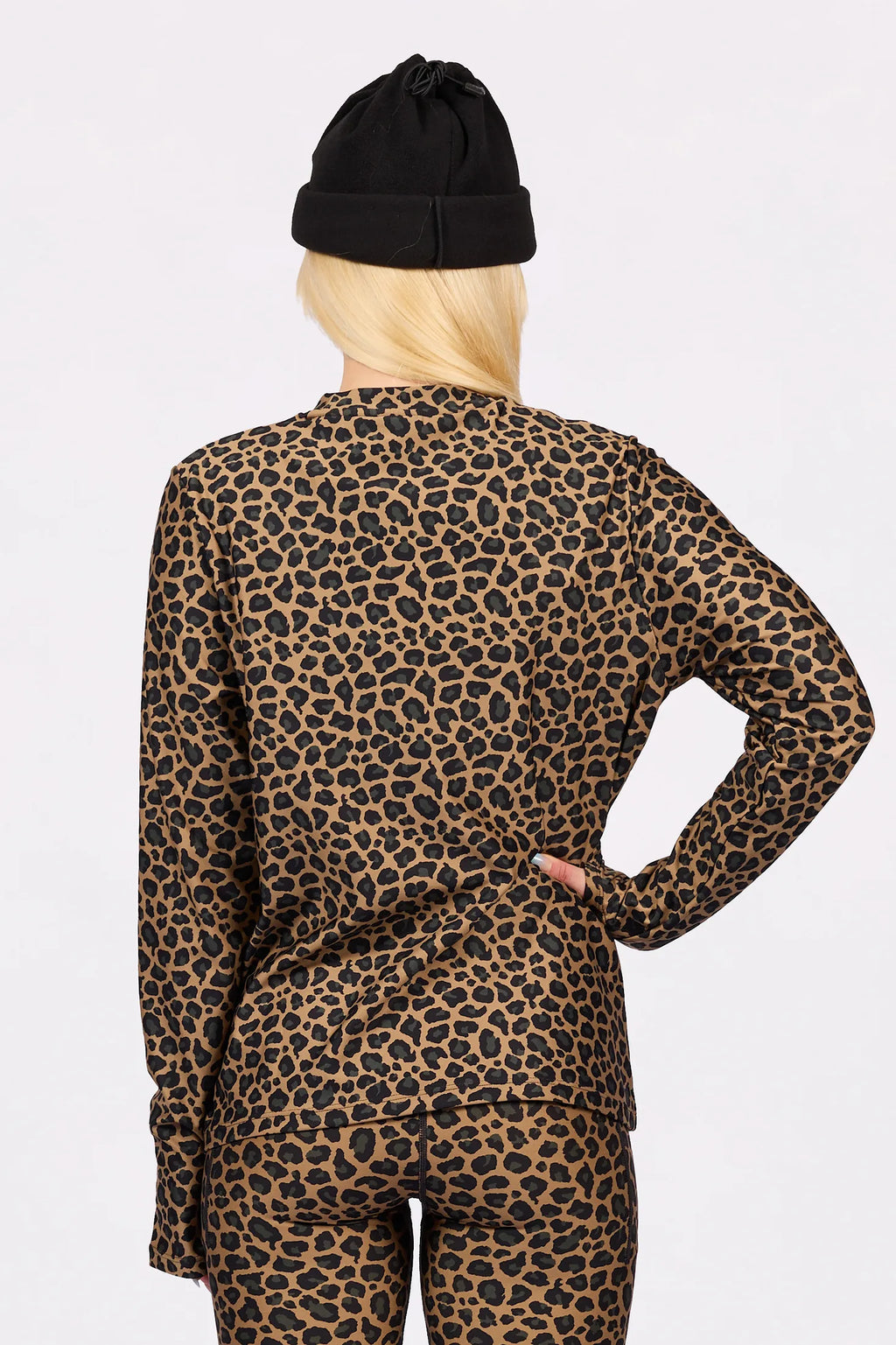 Versa Loose Fit Top Leopard – women's long sleeve top, loose fit, image 5