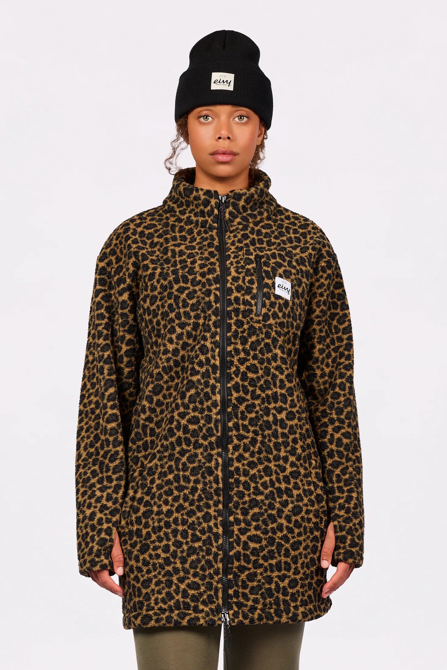 Versa Sherpa Coat - Leopard