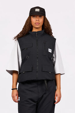 Windbreaker Utility Vest - Black