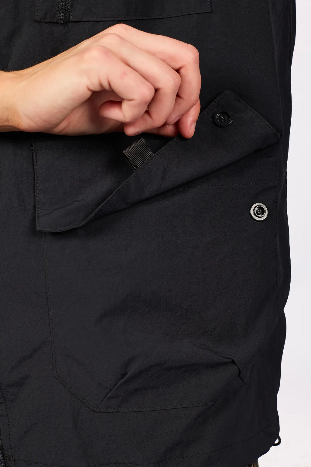 Windbreaker Utility Vest - Black