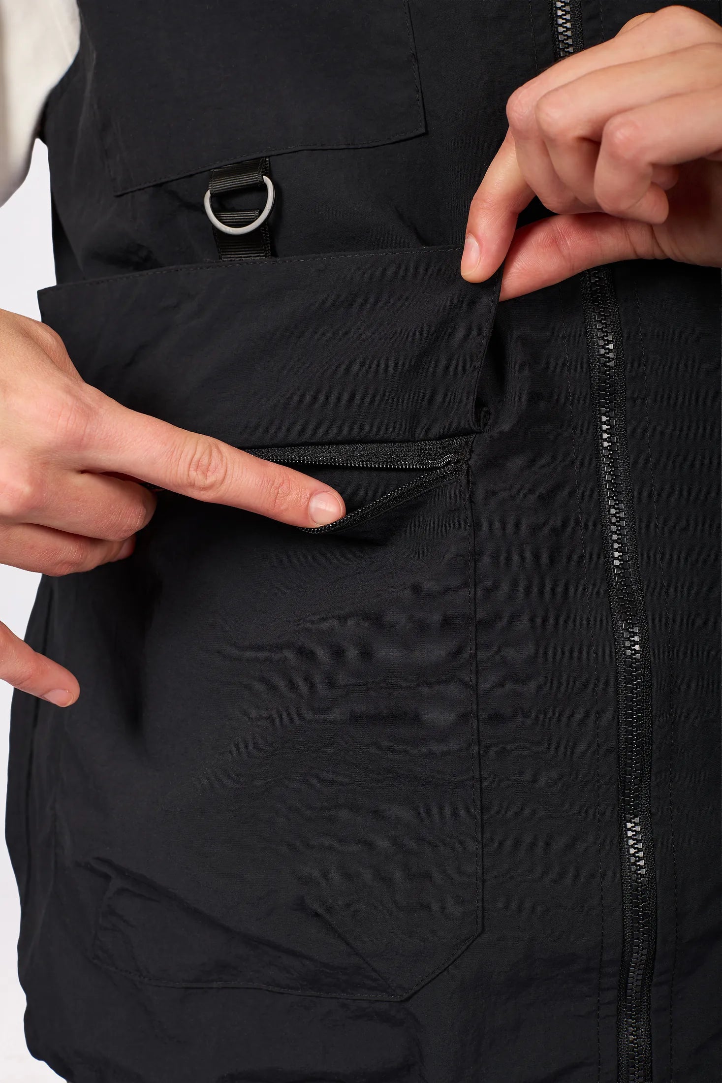Windbreaker Utility Vest - Black