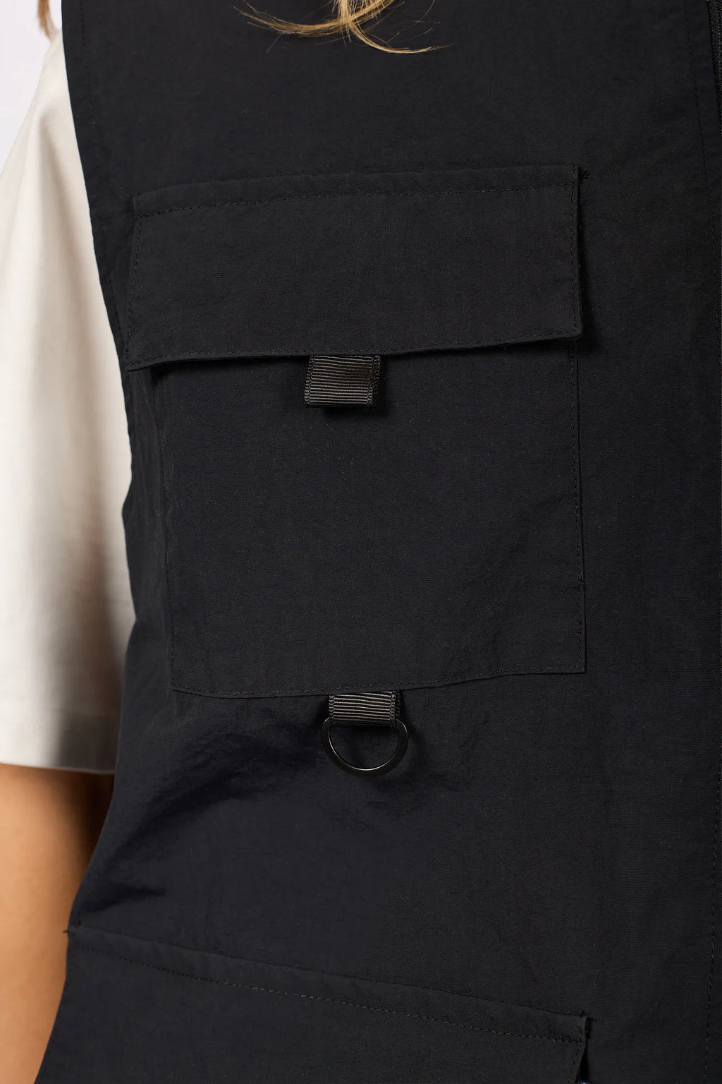 Windbreaker Utility Vest - Black