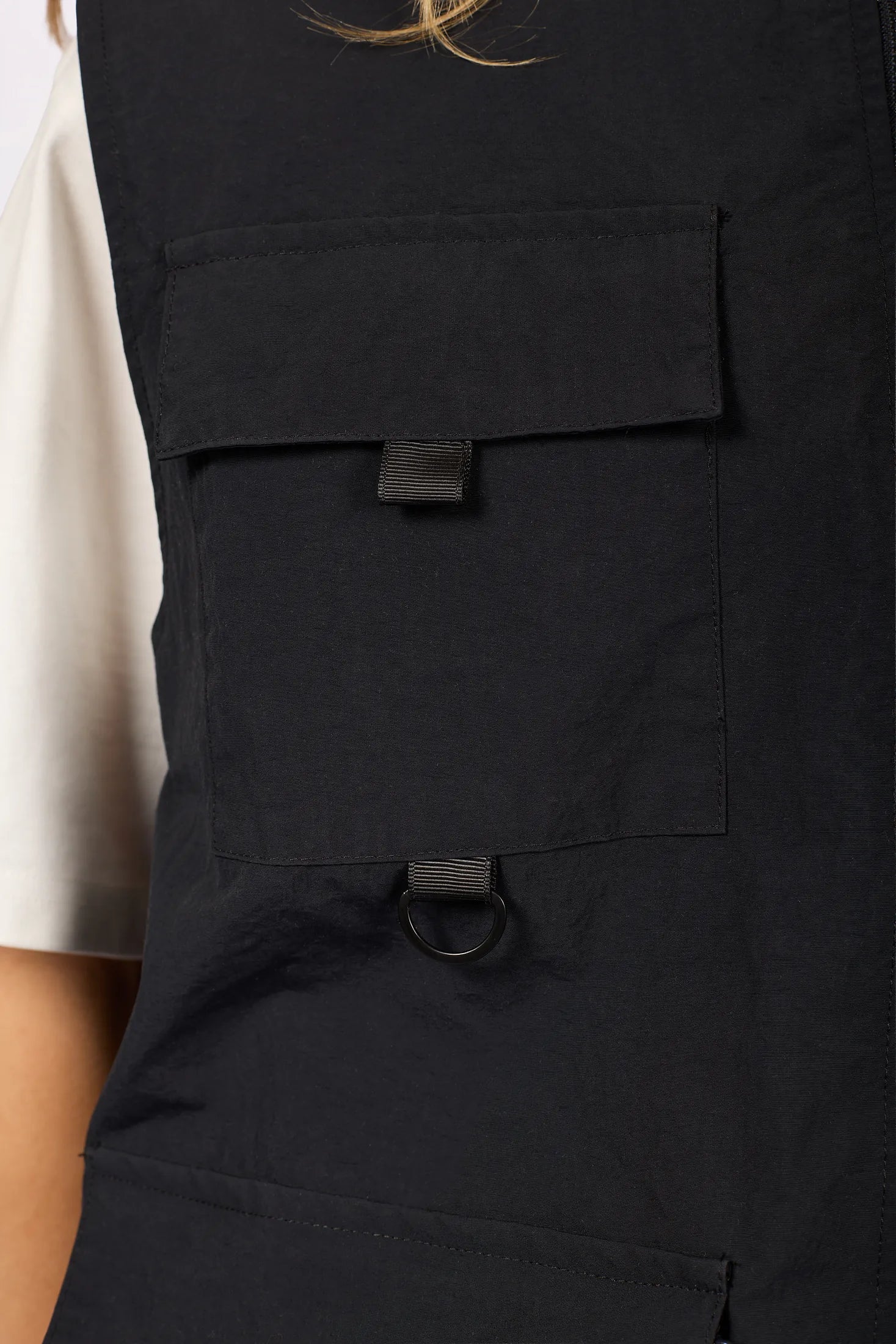Windbreaker Utility Vest - Black