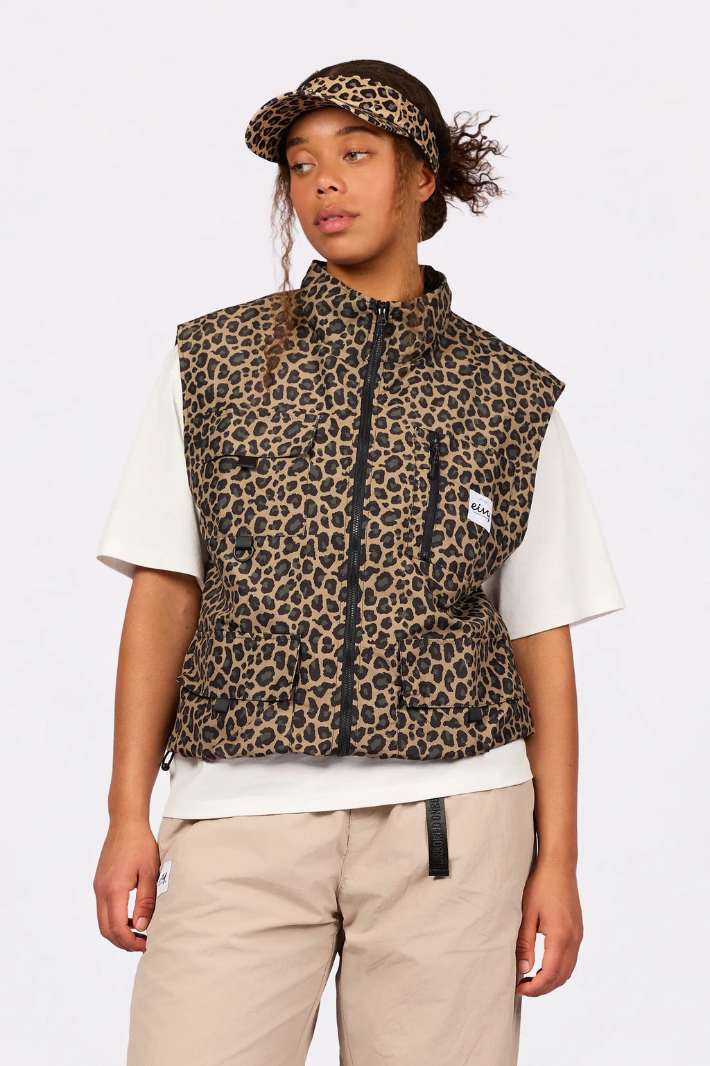 Windbreaker Utility Vest - Leopard