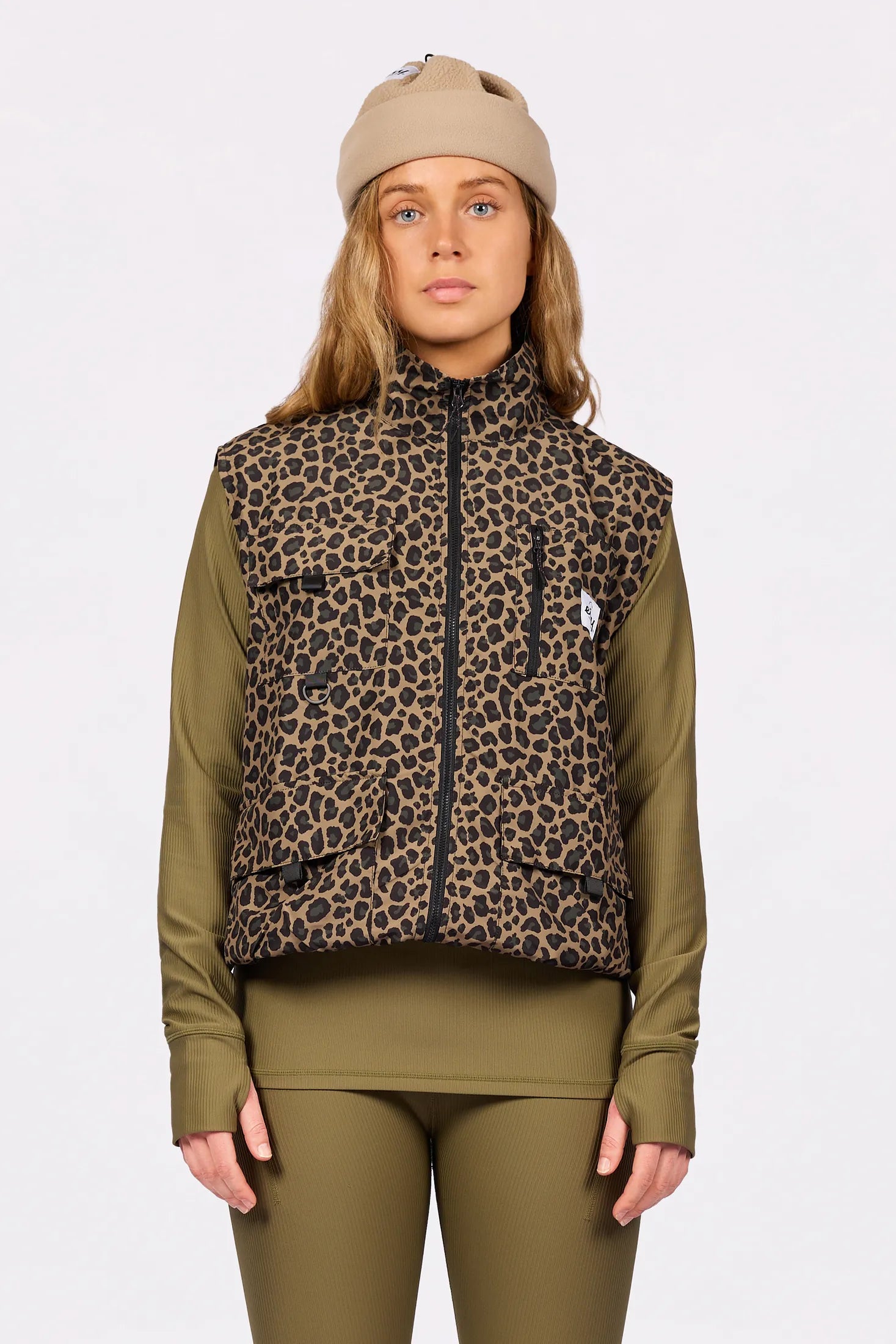 Windbreaker Utility Vest - Leopard