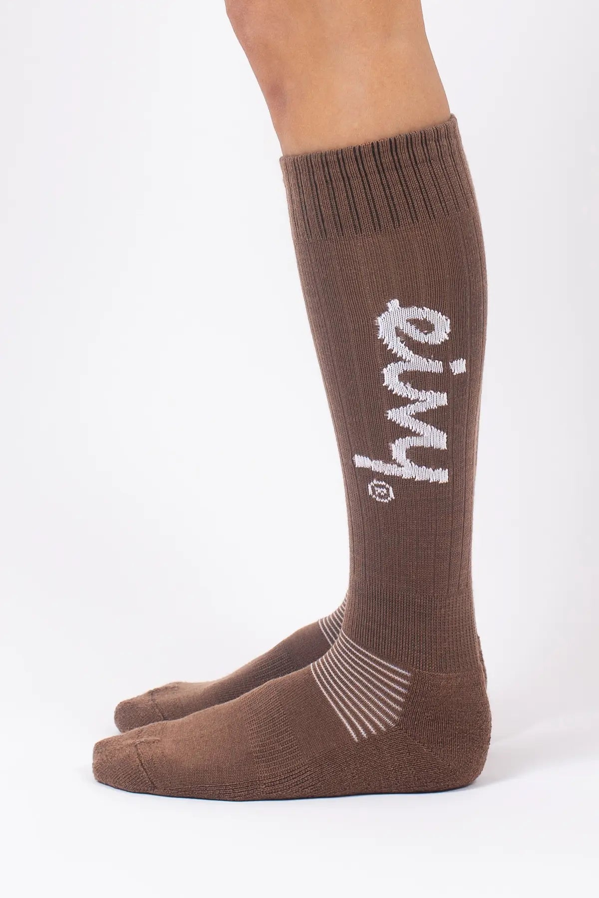 Rib Wool Socks - Brown