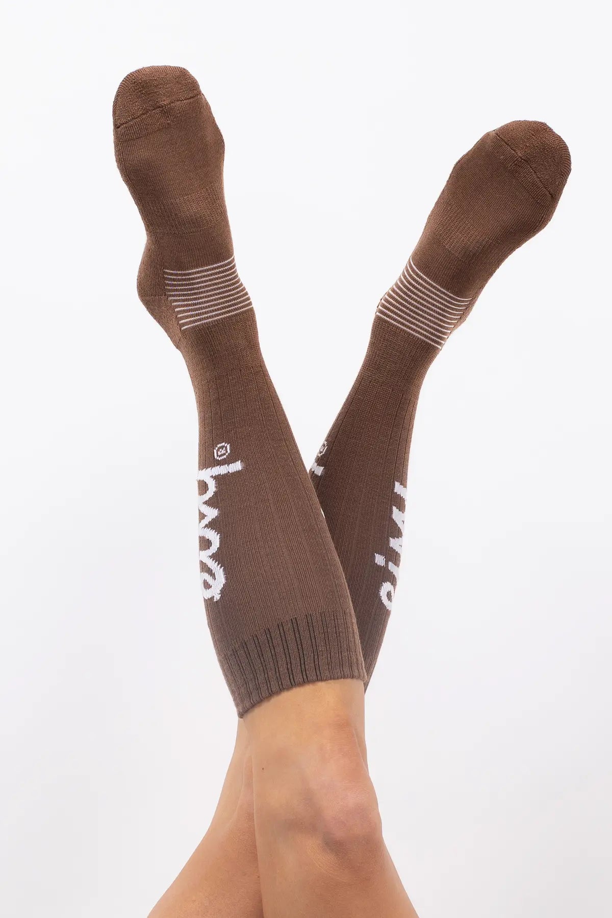 Rib Wool Socks - Brown
