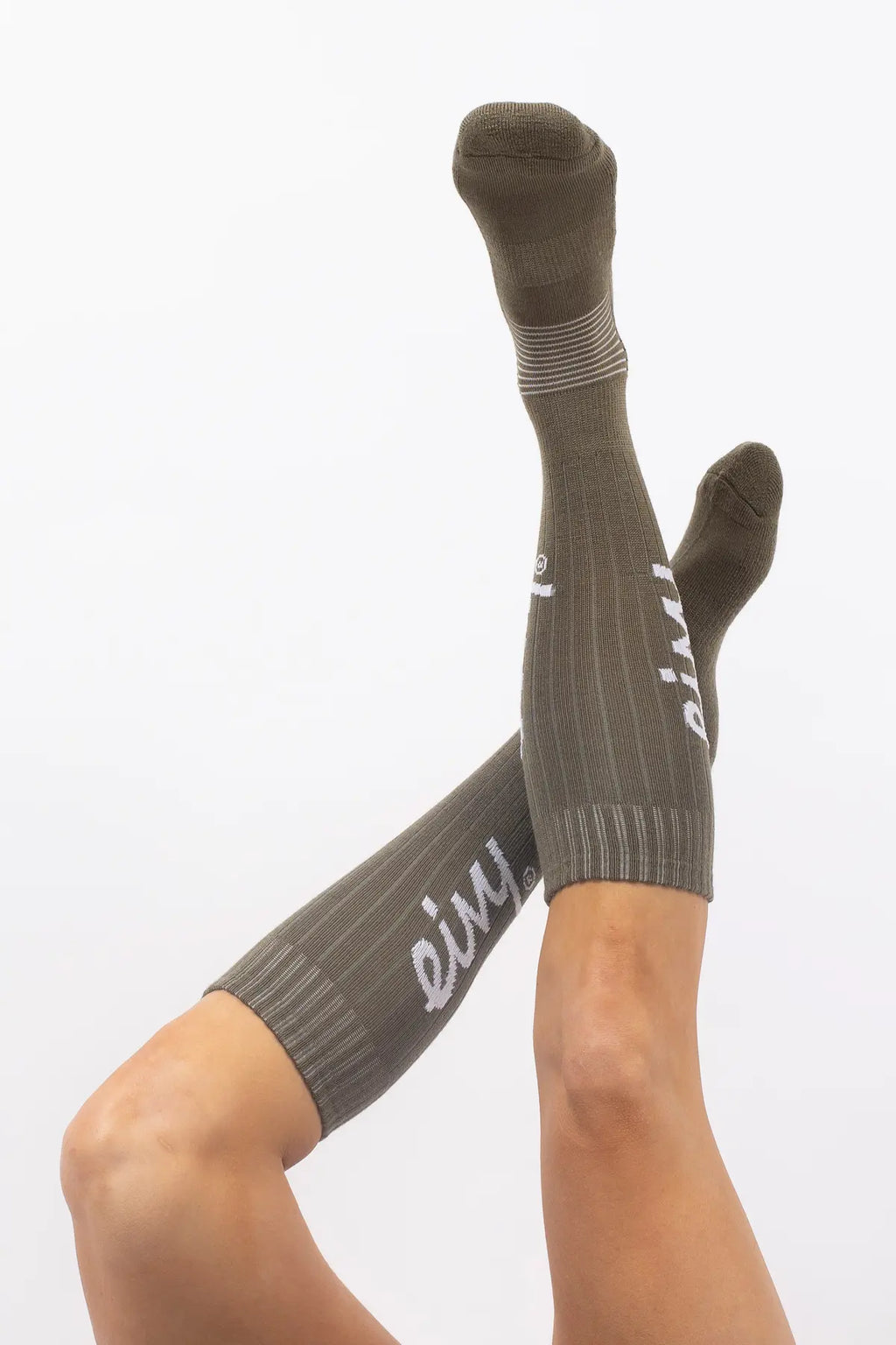Rib Wool Socks - Olive